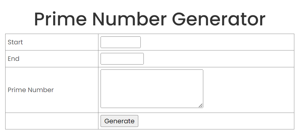 Prime Number Generator